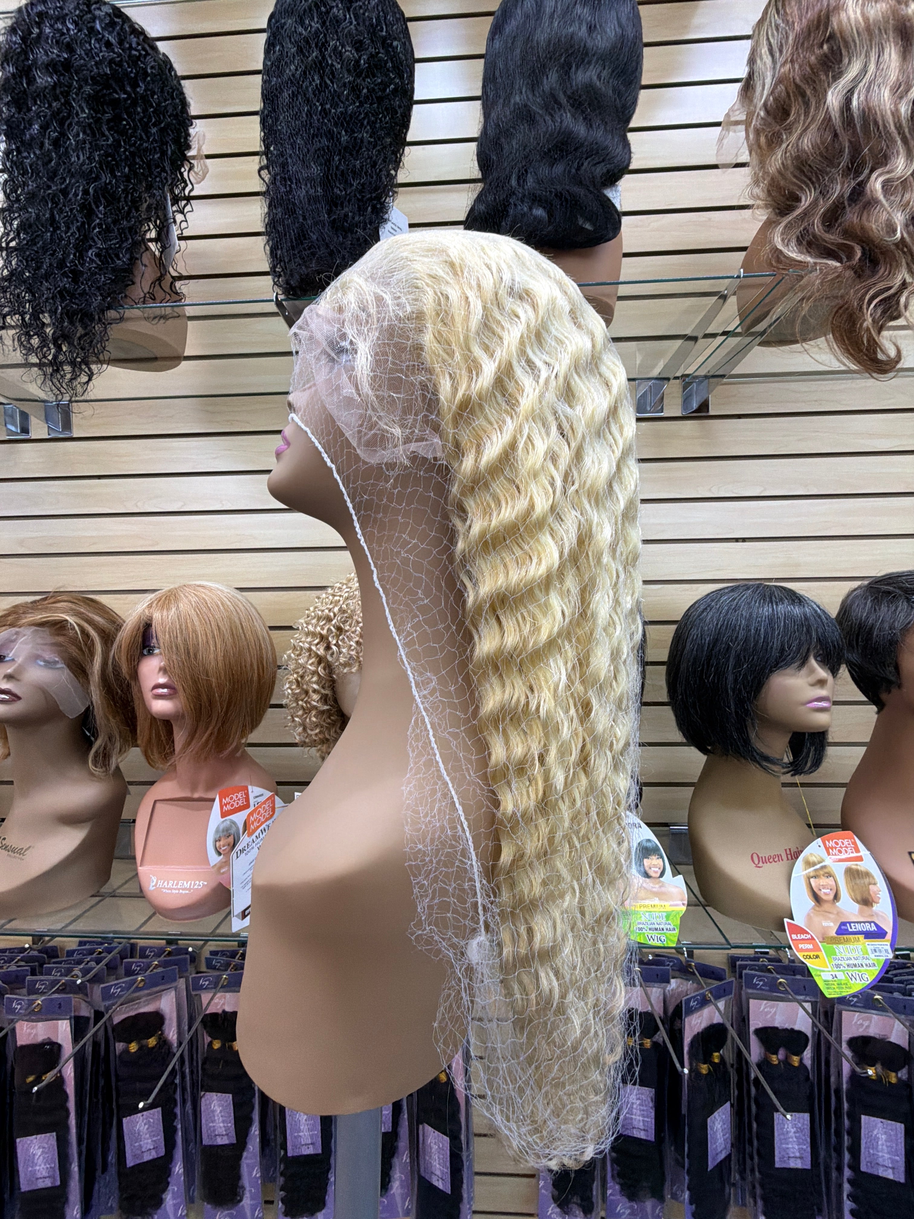 30” 613 Blonde Deep Wave 13x6 Lace Front Wig – 100% Human Hair