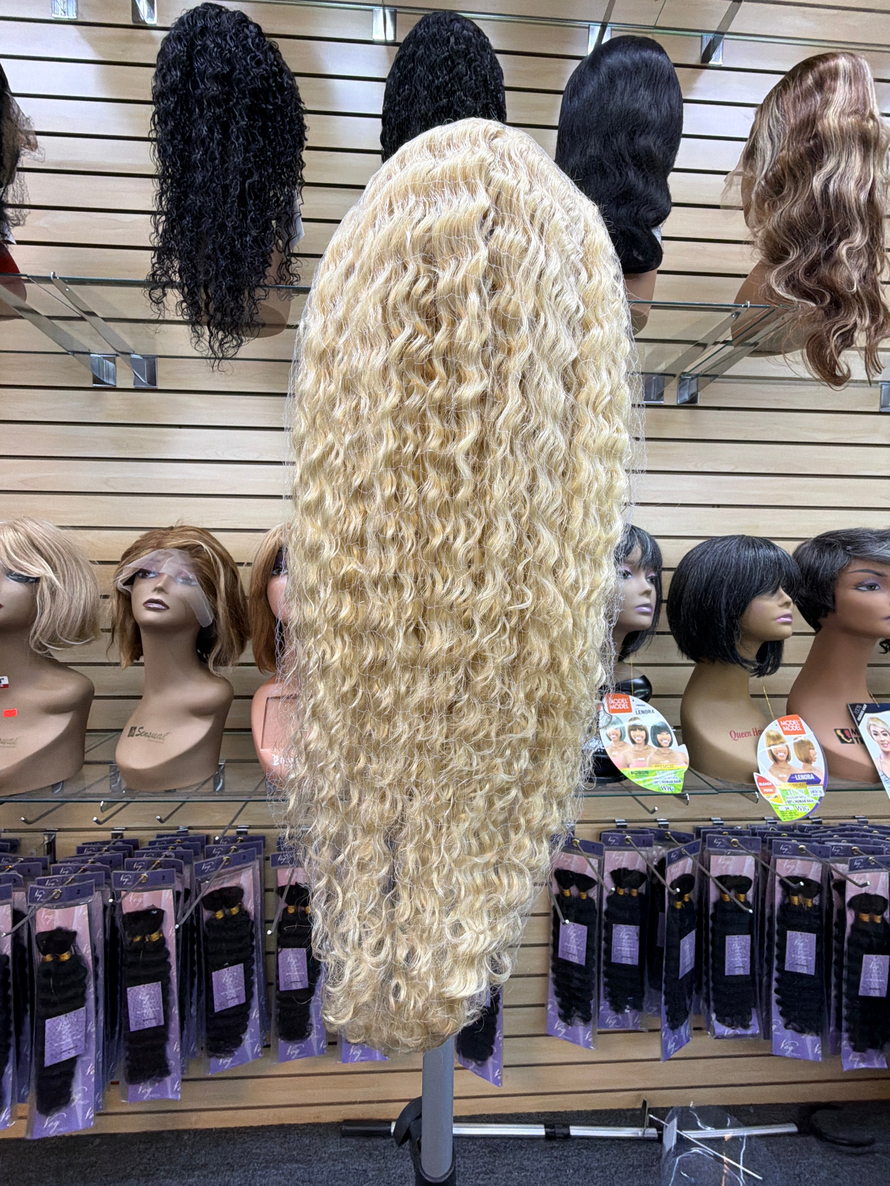 30” 613 Blonde Deep Wave 13x6 Lace Front Wig – 100% Human Hair