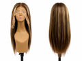 Real 13x6 Straight P4/27 Highlight human hair wig — front and back view