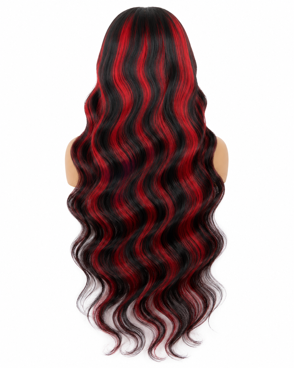 1b/RED 30”inch body wave 100% human hair wig 13x6