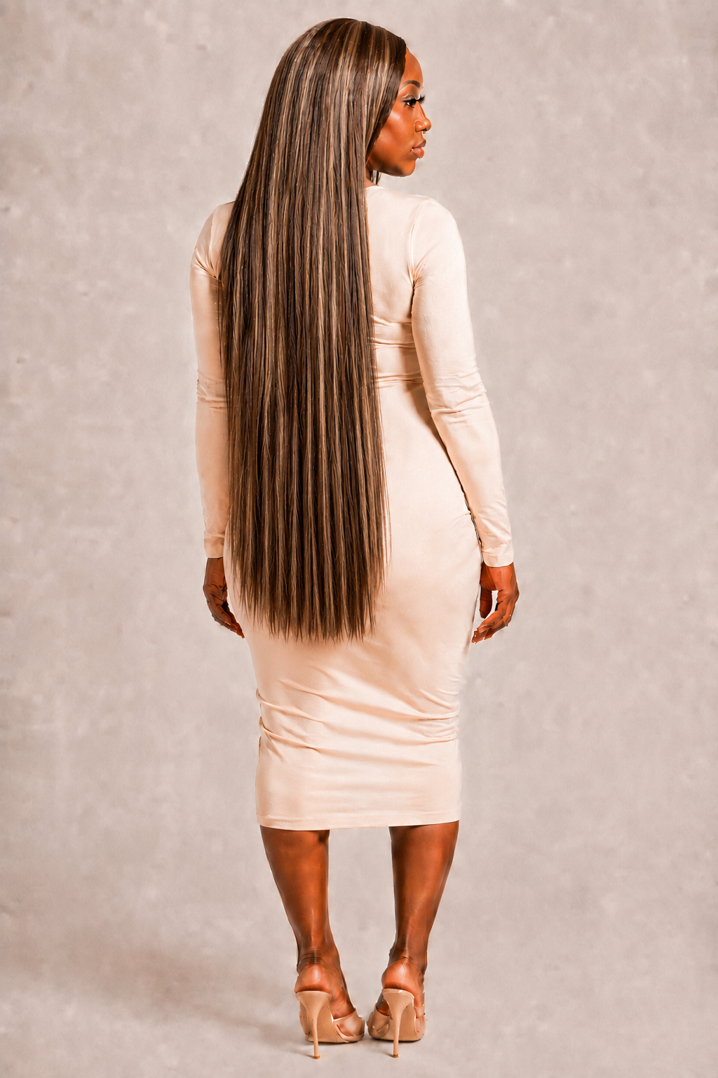 100% Human Hair 13x6  Lace Front Straight Wig, available in Natural Black and P4/27 Highlight, in lengths 22 to 38 inches.