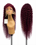 30” Deep Wave 13x6 Lace Front Wig – Color 99J – 100% Human Hair