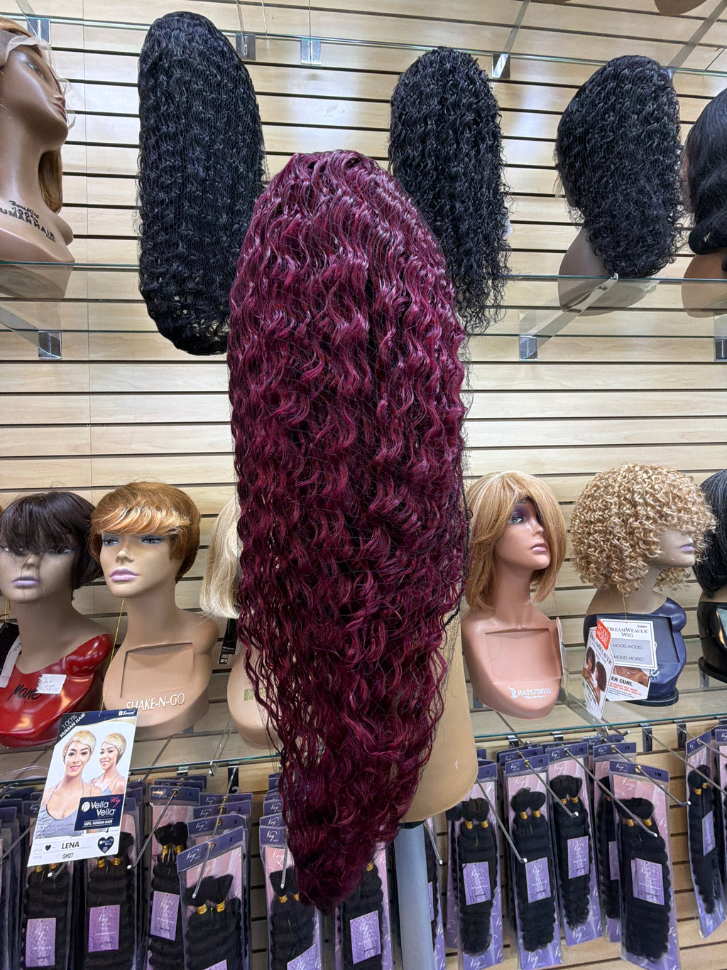 30” Deep Wave 13x6 Lace Front Wig – Color 99J – 100% Human Hair