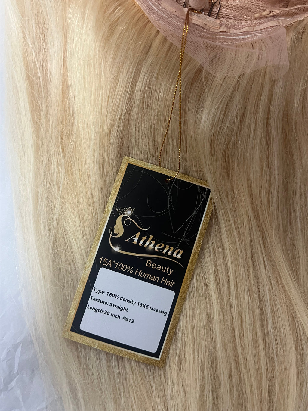 100% human hair wig 13x6 26”inch straight ￼