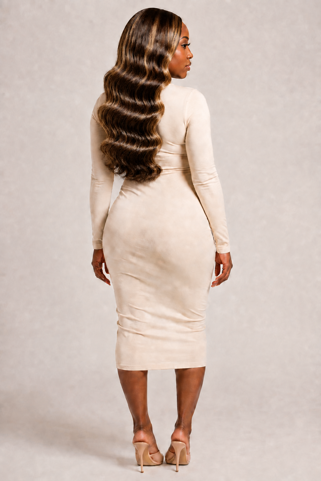 100% Human Hair 13x6  Lace Front BODY WAVE Wig, available in Natural Black and P4/27 Highlight, in lengths 22 to 38 inches.