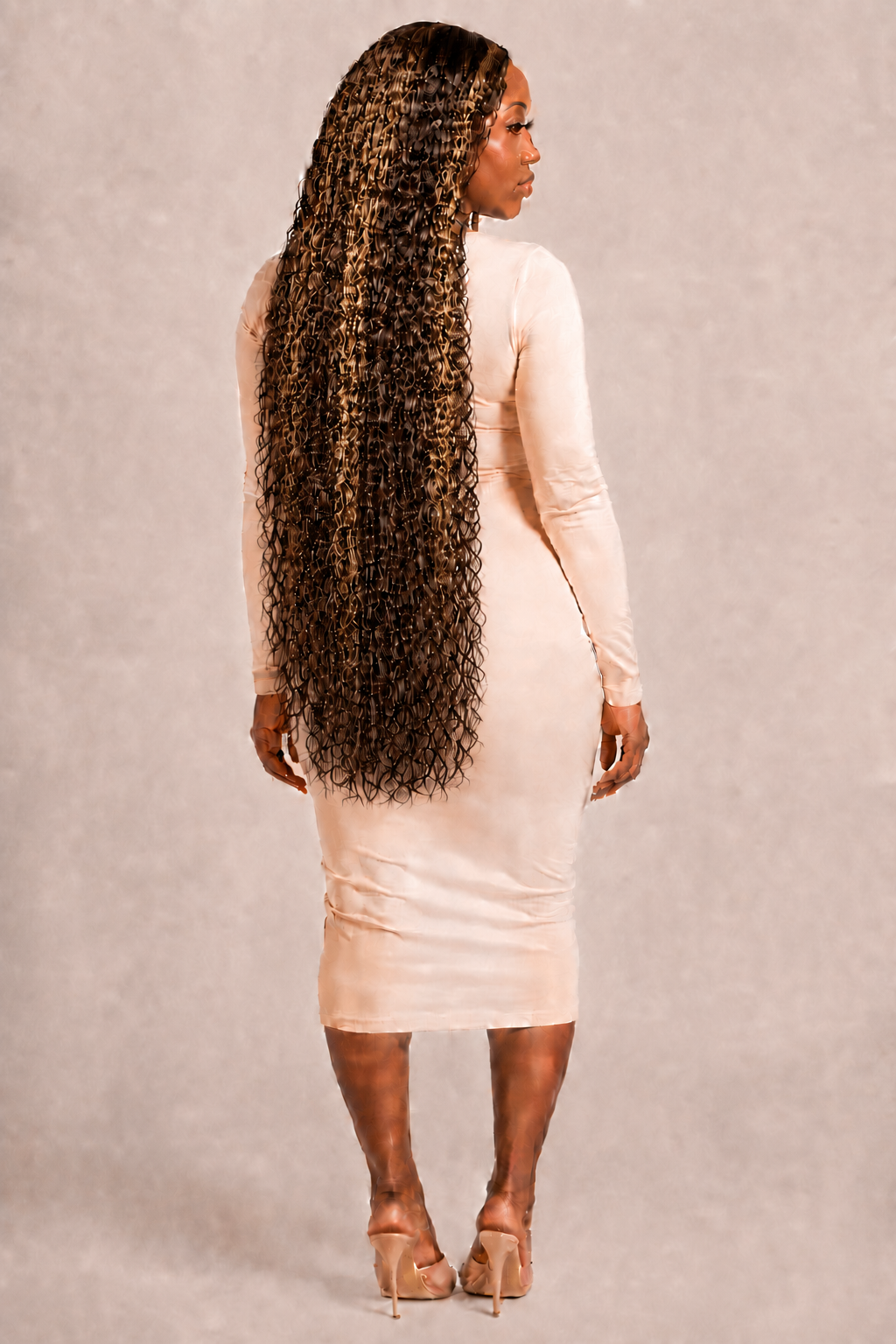 100% Human Hair 13x6  Lace Front DEEP WAVE Wig, available in Natural Black and P4/27 Highlight, in lengths 22 to 38 inches.