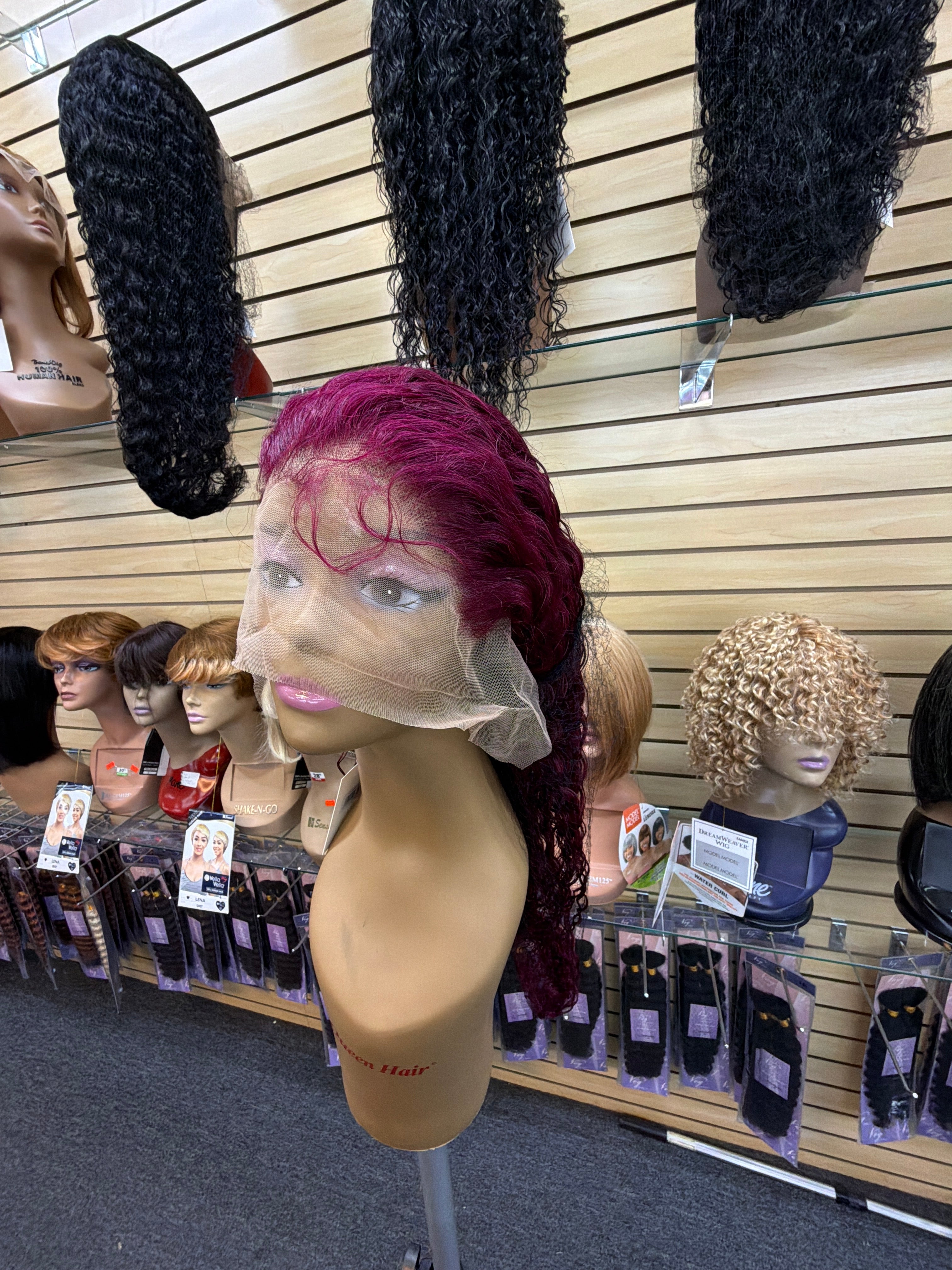 30” Deep Wave 13x6 Lace Front Wig – Color 99J – 100% Human Hair