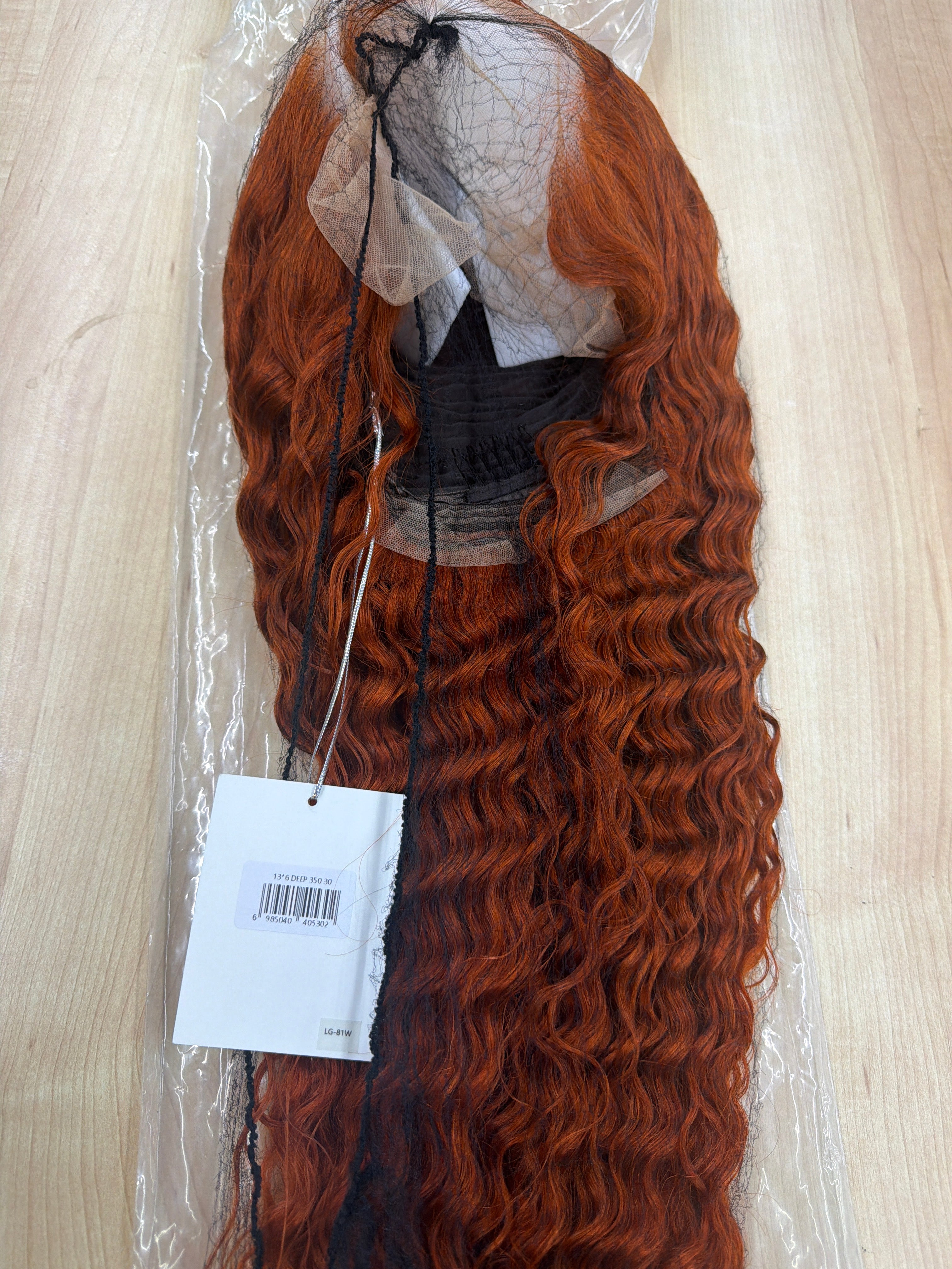 30” Deep Wave 13x6 Lace Front Wig – Color 350 – 100% Human Hair