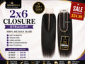 2x6 HD Lace Closure – 100% Human Hair | Straight & Body Wave | 14”-18”