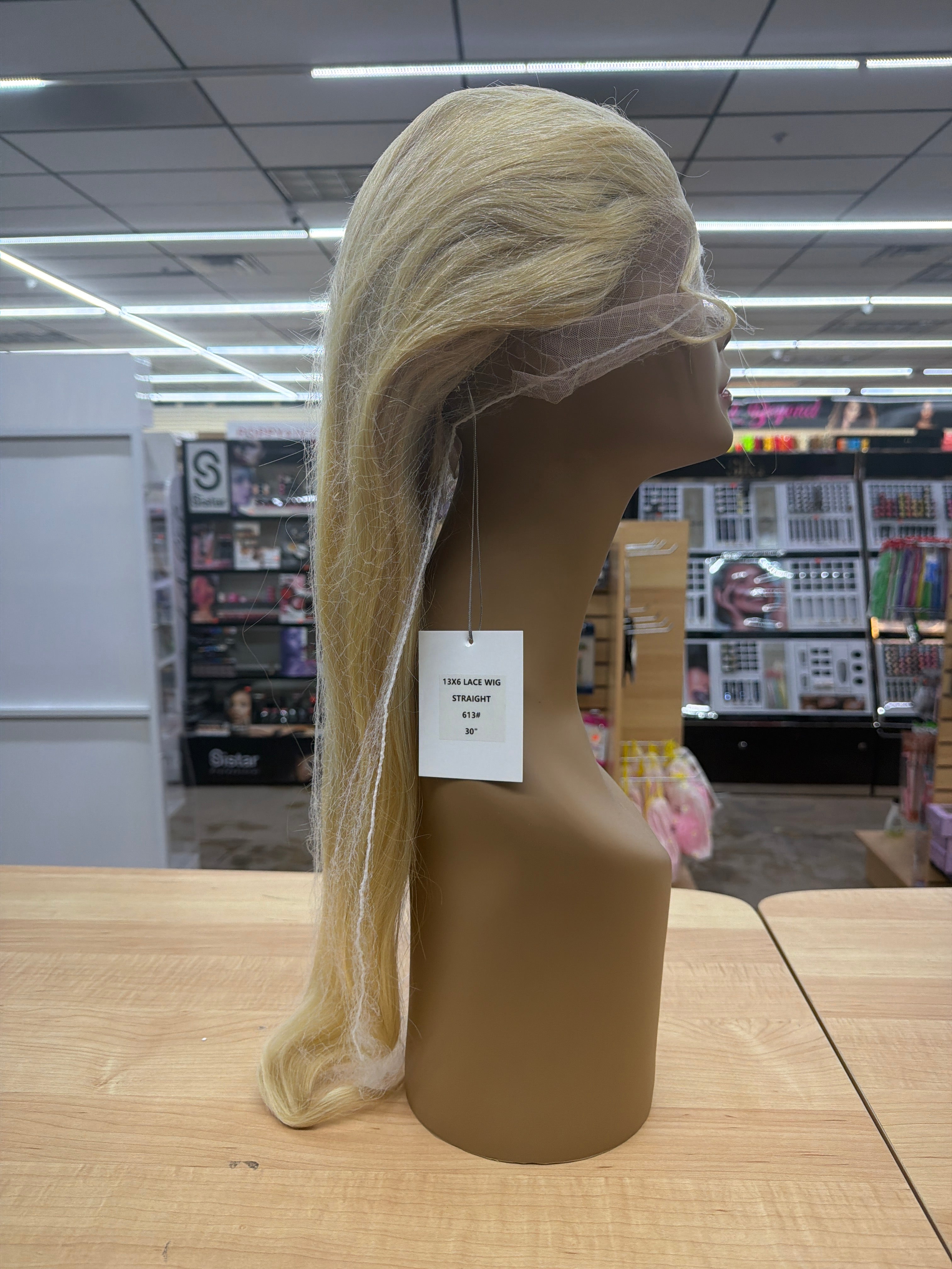 30” 613 Blonde Straight 13x6 Lace Front Wig – 100% Human Hair