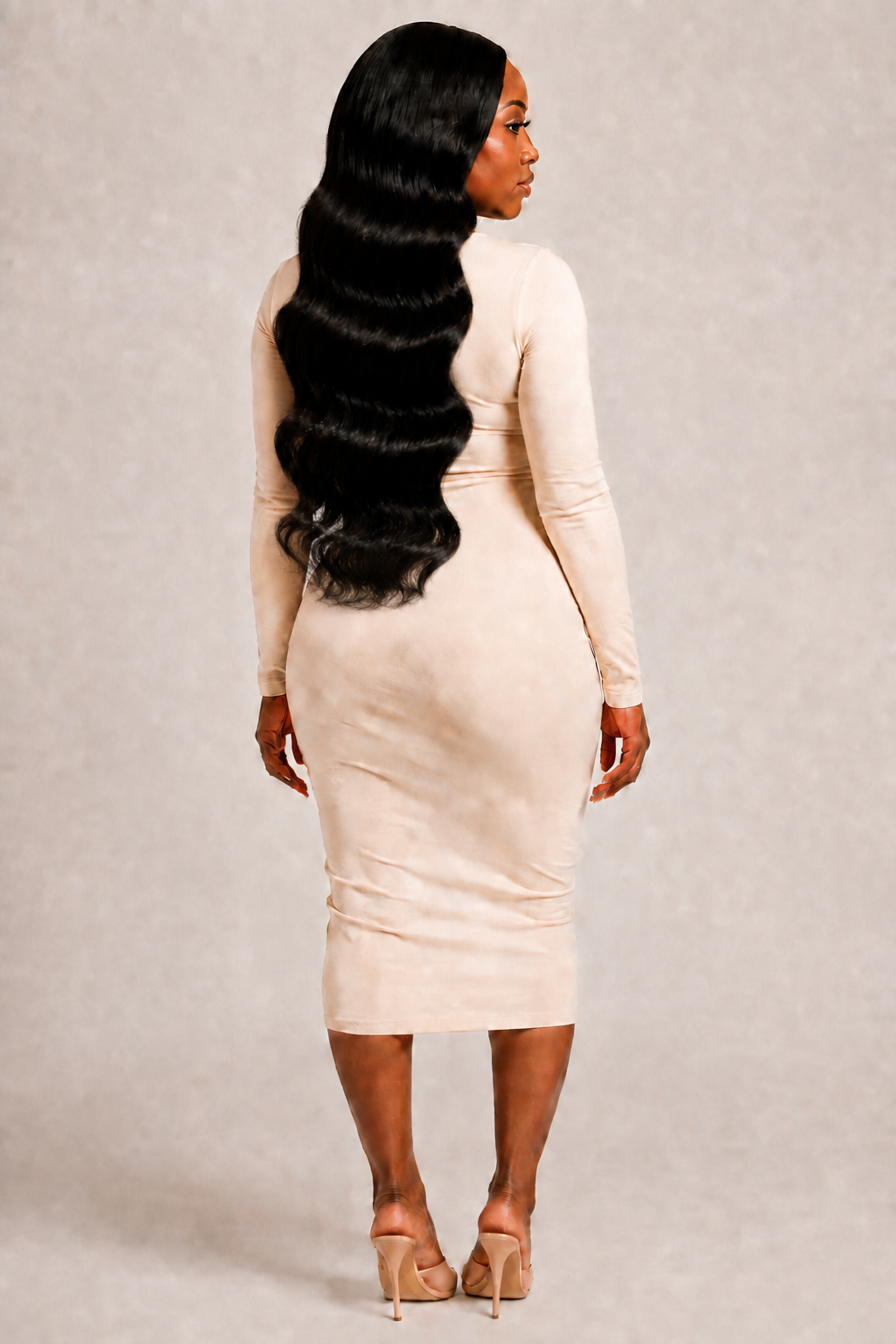 100% Human Hair 13x6  Lace Front BODY WAVE Wig, available in Natural Black and P4/27 Highlight, in lengths 22 to 38 inches.