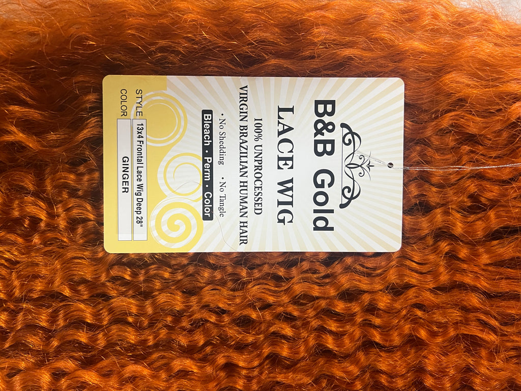 100% human hair wig 13x4 ginger 28”inch and 24”inch