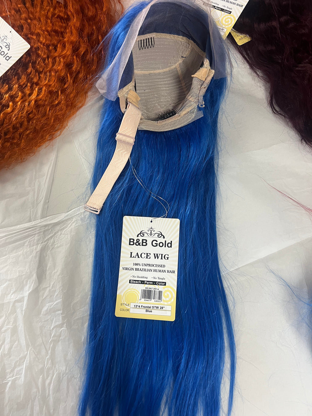 100% human hair wigs 13x4 Blue 28”inch