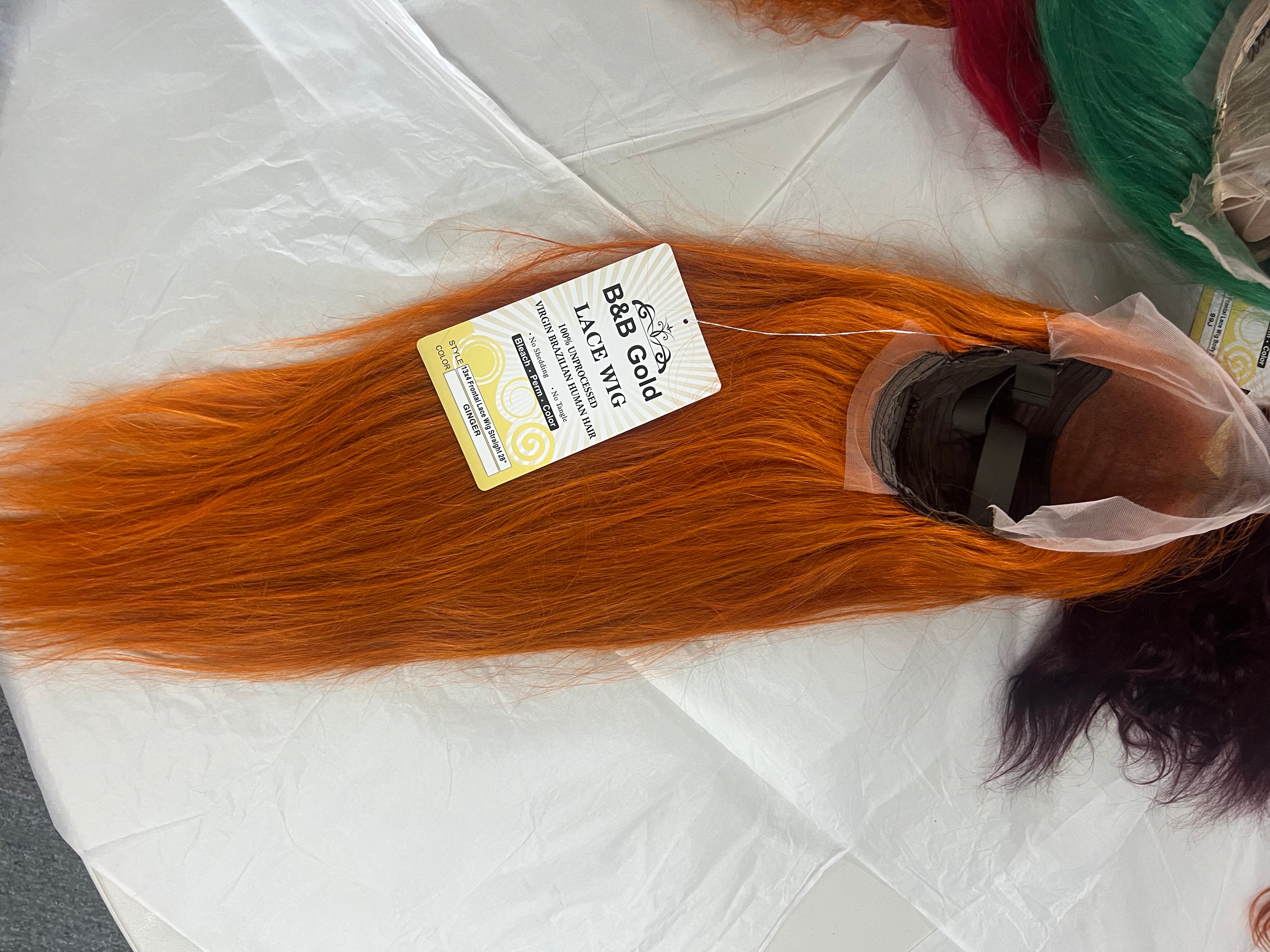 100% human hair wig 13x4 ginger 28”inch and 24”inch
