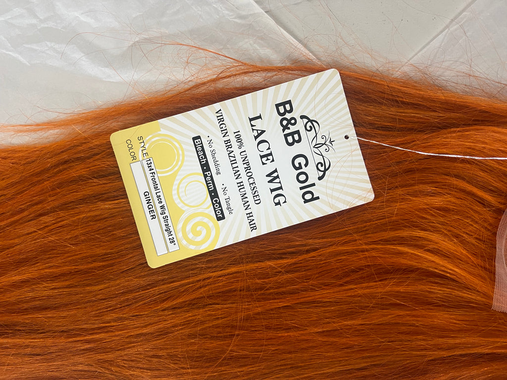 100% human hair wig 13x4 ginger 28”inch and 24”inch