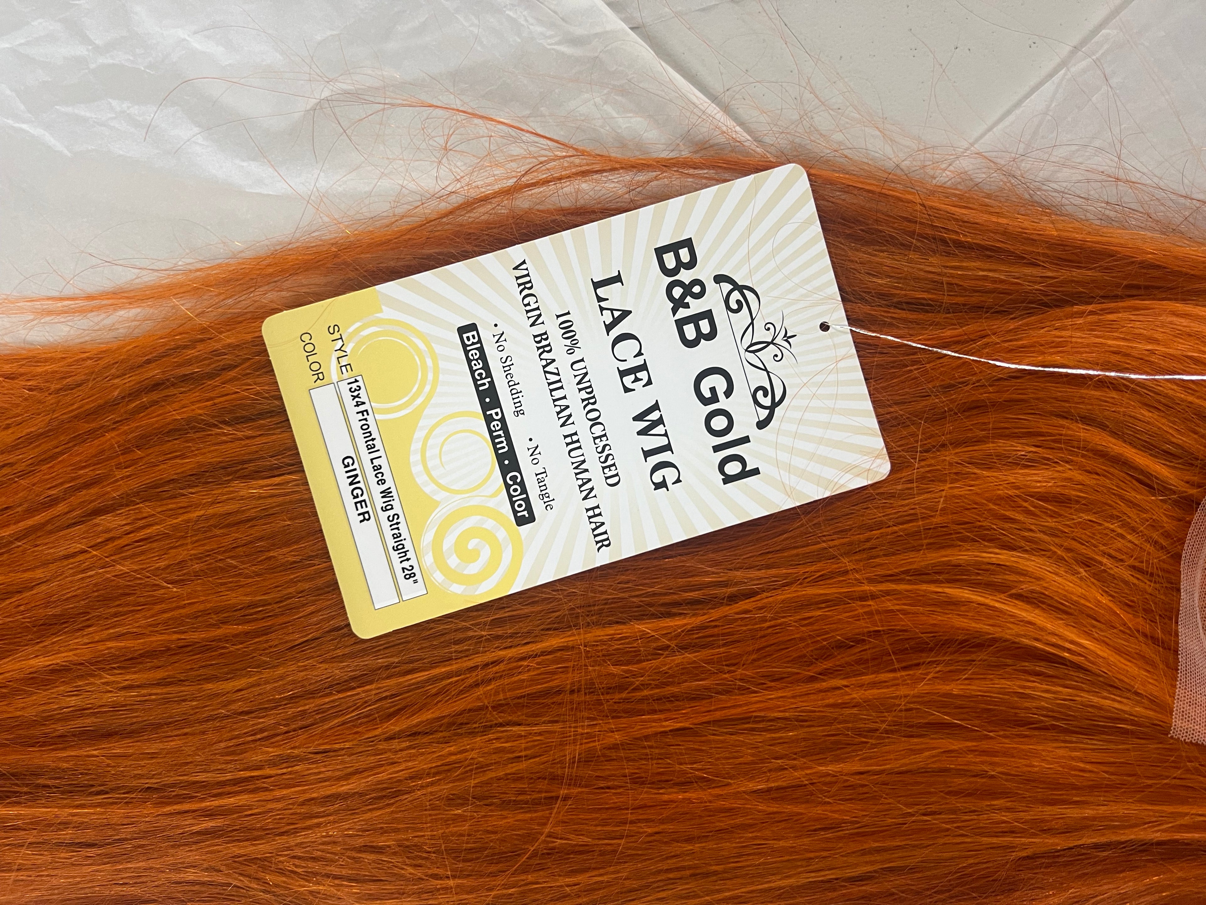 100% human hair wig 13x4 ginger 28”inch and 24”inch
