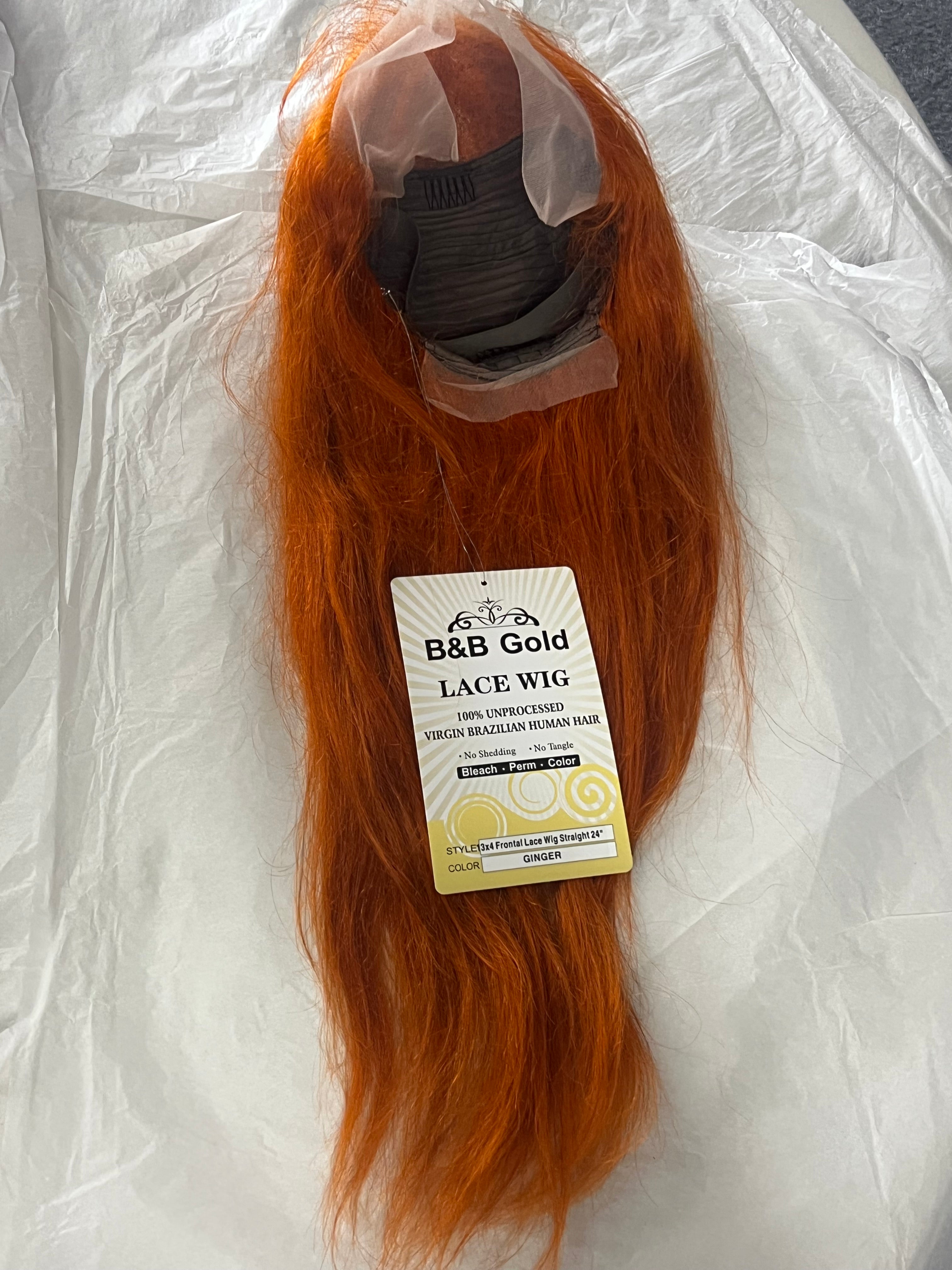 100% human hair wig 13x4 ginger 28”inch and 24”inch