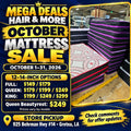 October mattress sale price chart